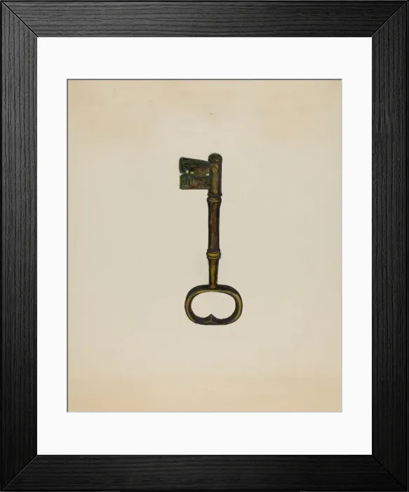 Framed Print : Key, 1935 / 1942. Creator: Edna C. Rex Framed Print : Key, 1935 / 1942. Creator: Edna C. Rex