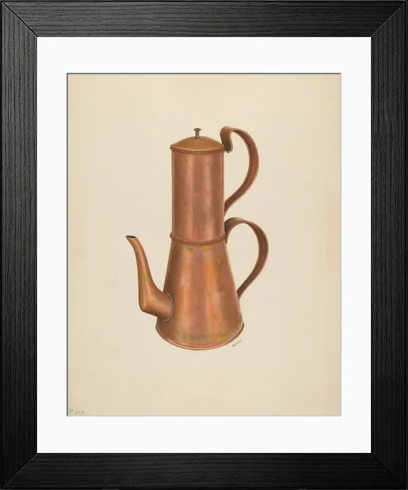 Framed Print : Coffee Pot, c. 1938. Creator: Ray Price Framed Print : Coffee Pot, c. 1938. Creator: Ray Price