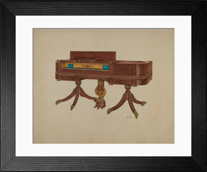 Framed Print : Grand Piano, c. 1938. Creator: Ray Price Framed Print : Grand Piano, c. 1938. Creator: Ray Price