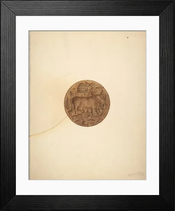 Framed Print : Butter Mold, 1940. Creator: Michael Riccitelli Framed Print : Butter Mold, 1940. Creator: Michael Riccitelli