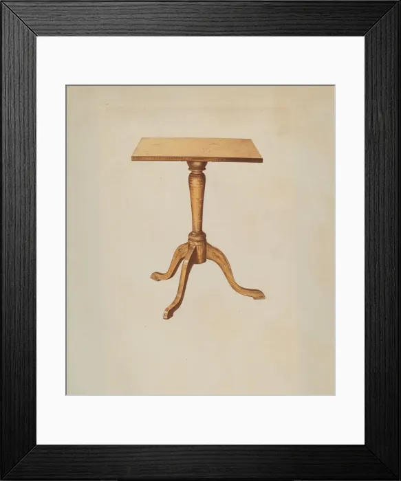 Framed Print : Table (Occasional), 1938. Creator: Michael Riccitelli Framed Print : Table (Occasional), 1938. Creator: Michael Riccitelli