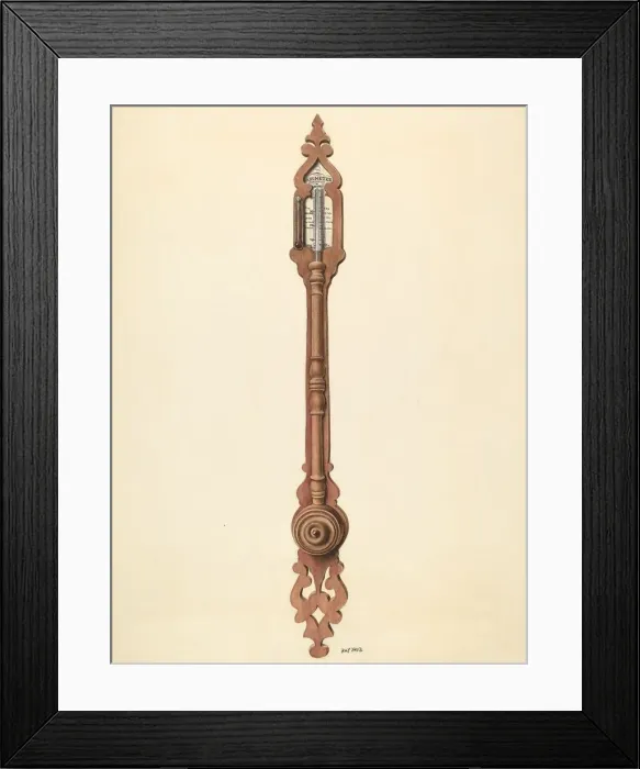Framed Print : Mercury Barometer, c. 1940. Creator: Ray Price Framed Print : Mercury Barometer, c. 1940. Creator: Ray Price