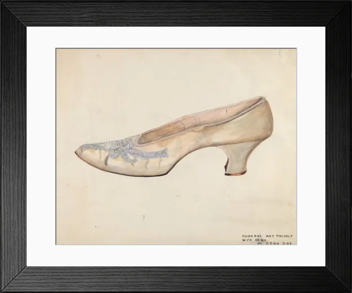 Framed Print : Wedding Slippers, 1935 / 1942. Creator: Edna C. Rex Framed Print : Wedding Slippers, 1935 / 1942. Creator: Edna C. Rex