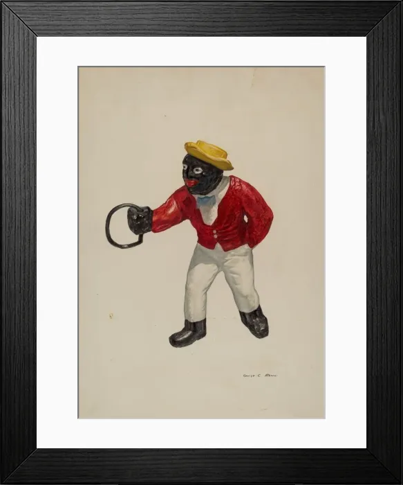 Framed Print : Hitching Post, c. 1939. Creator: George E. Rhone Framed Print : Hitching Post, c. 1939. Creator: George E. Rhone