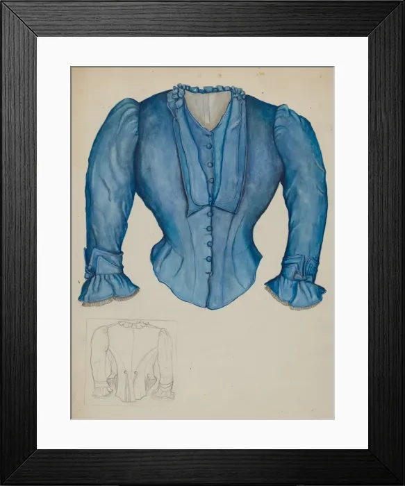 Framed Print : Blouse, c. 1937. Creator: Edna C. Rex Framed Print : Blouse, c. 1937. Creator: Edna C. Rex
