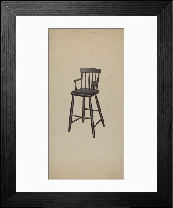 Framed Print : High Chair, 1938. Creator: Michael Riccitelli Framed Print : High Chair, 1938. Creator: Michael Riccitelli