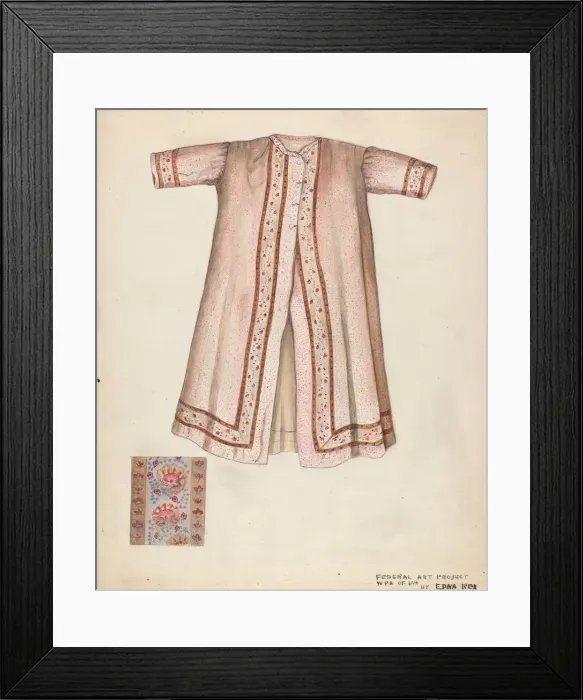 Framed Print : Boys Dressing Gown, c. 1937. Creator: Edna C. Rex Framed Print : Boys Dressing Gown, c. 1937. Creator: Edna C. Rex