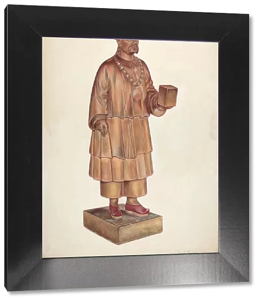 Male Tea Shop Figure, 1937  /  1941. Creator: David Ramage