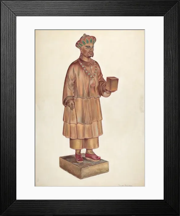 Framed Print : Male Tea Shop Figure, 1937 / 1941. Creator: David Ramage Framed Print : Male Tea Shop Figure, 1937 / 1941. Creator: David Ramage
