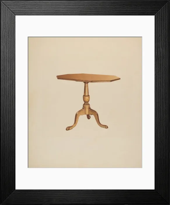 Framed Print : Table (Tripod), 1935 / 1942. Creator: Michael Riccitelli Framed Print : Table (Tripod), 1935 / 1942. Creator: Michael Riccitelli