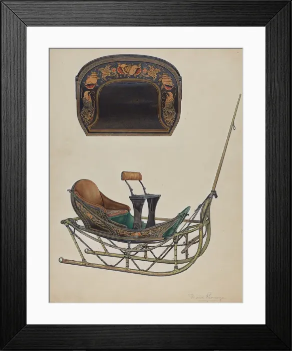 Framed Print : Sleigh, 1935 / 1942. Creator: David Ramage Framed Print : Sleigh, 1935 / 1942. Creator: David Ramage