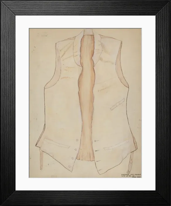 Framed Print : Wedding Vest, 1935 / 1942. Creator: Edna C. Rex Framed Print : Wedding Vest, 1935 / 1942. Creator: Edna C. Rex