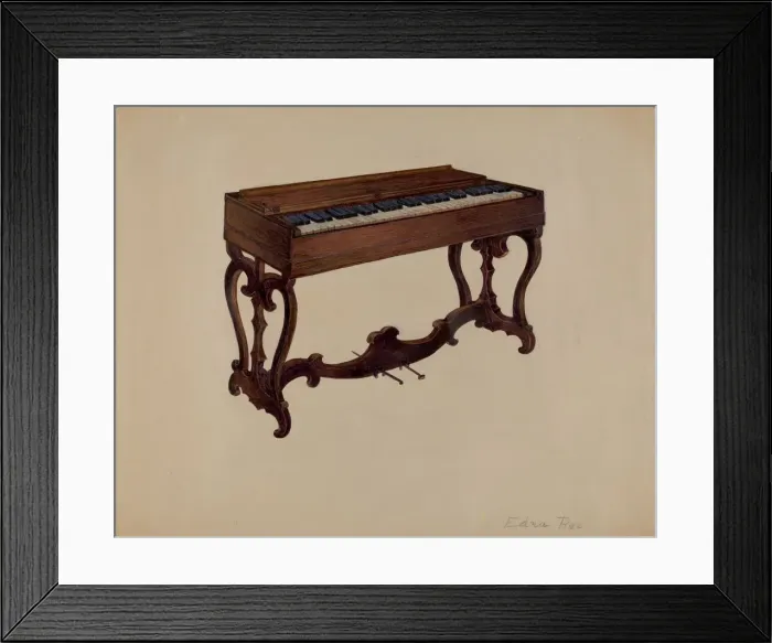 Framed Print : Melodeon, c. 1938. Creator: Edna C. Rex Framed Print : Melodeon, c. 1938. Creator: Edna C. Rex