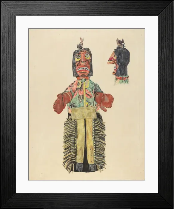 Framed Print : Hand Puppet, c. 1936. Creator: David Ramage Framed Print : Hand Puppet, c. 1936. Creator: David Ramage