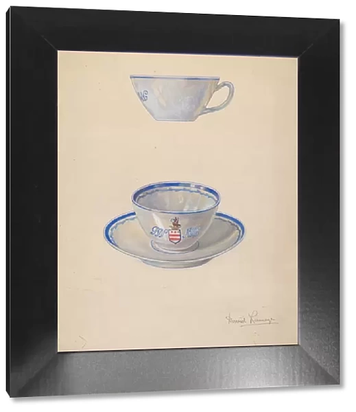 Teacup and Saucer, c. 1939. Creator: David Ramage