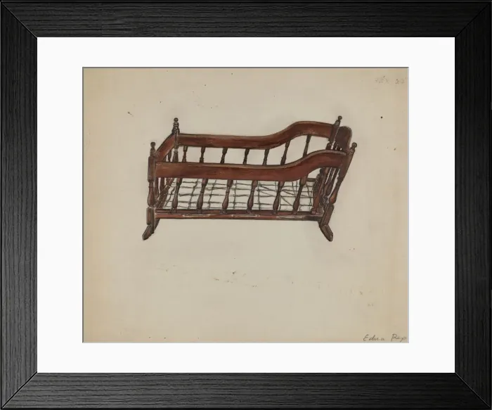Framed Print : Babys Cradle, 1935  /  1942. Creator: Edna C. Rex