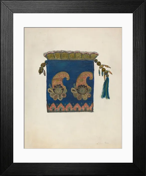 Framed Print : Reticule, c. 1937. Creator: Edna C. Rex