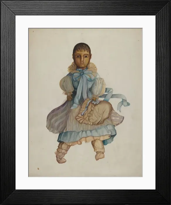 Framed Print : Wax Doll, c. 1937. Creator: Edna C. Rex Framed Print : Wax Doll, c. 1937. Creator: Edna C. Rex