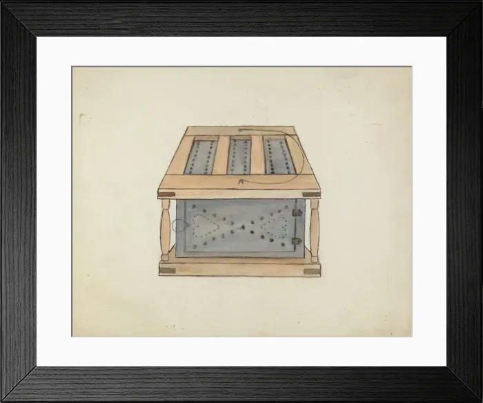 Framed Print : Foot Warmer, c. 1936. Creator: Edna C. Rex Framed Print : Foot Warmer, c. 1936. Creator: Edna C. Rex