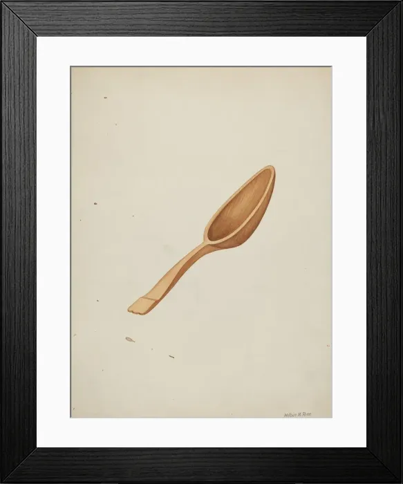 Framed Print : Spoon, c. 1942. Creator: Wilbur M Rice Framed Print : Spoon, c. 1942. Creator: Wilbur M Rice