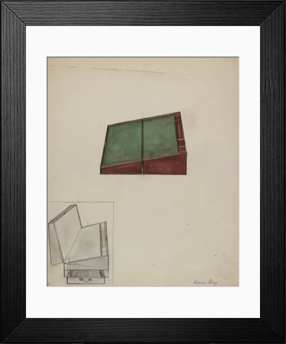 Framed Print : Lap Desk, c. 1936. Creator: Edna C. Rex Framed Print : Lap Desk, c. 1936. Creator: Edna C. Rex