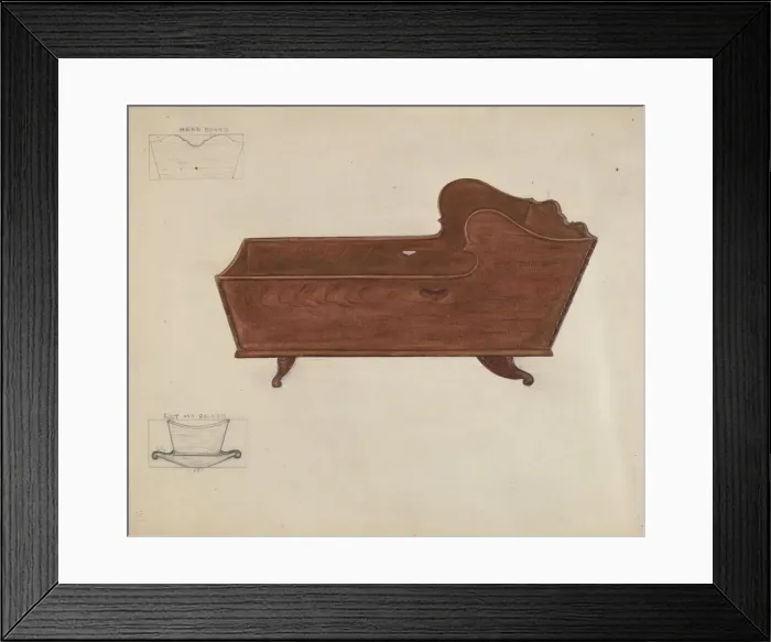 Framed Print : Cradle, c. 1938. Creator: Edna C. Rex Framed Print : Cradle, c. 1938. Creator: Edna C. Rex
