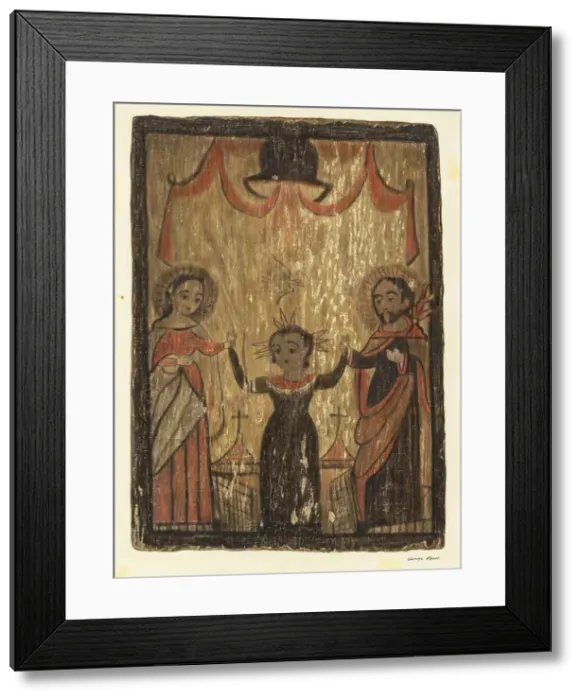 Framed Print : Retablo - The Holy Family, c. 1938. Creator: George E. Rhone Framed Print : Retablo - The Holy Family, c. 1938. Creator: George E. Rhone