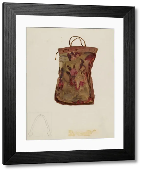 Framed Print : Carpet Bag, c. 1937. Creator: Edna C. Rex Framed Print : Carpet Bag, c. 1937. Creator: Edna C. Rex