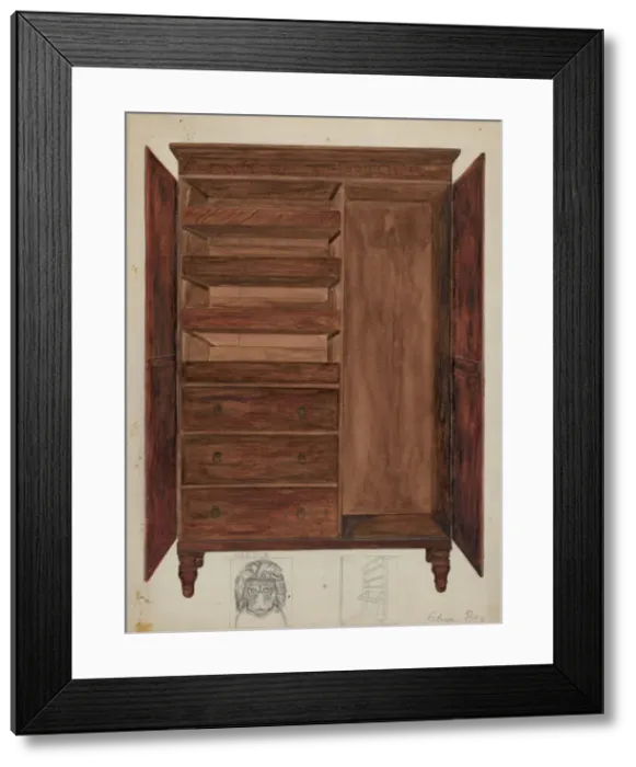 Framed Print : Wardrobe, John Marshall s, c. 1937. Creator: Edna C. Rex Framed Print : Wardrobe, John Marshall s, c. 1937. Creator: Edna C. Rex
