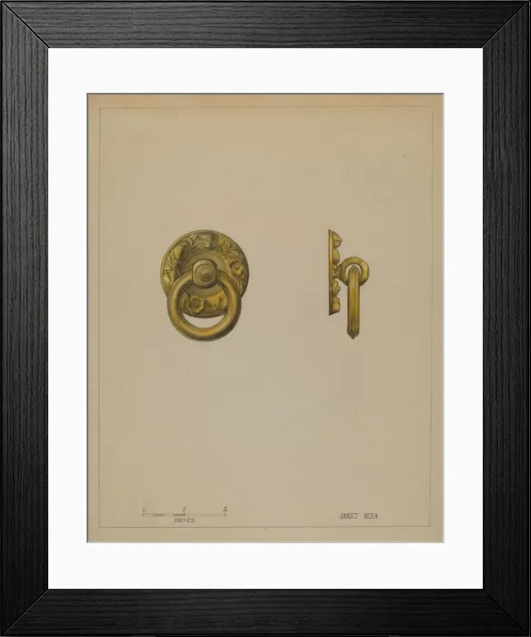 Framed Print : Drawer Pull, c. 1936. Creator: Janet Riza Framed Print : Drawer Pull, c. 1936. Creator: Janet Riza