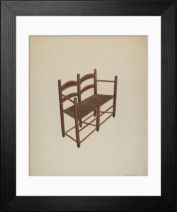Framed Print : Ox Cart Chair, c. 1939. Creator: Wilbur M Rice Framed Print : Ox Cart Chair, c. 1939. Creator: Wilbur M Rice