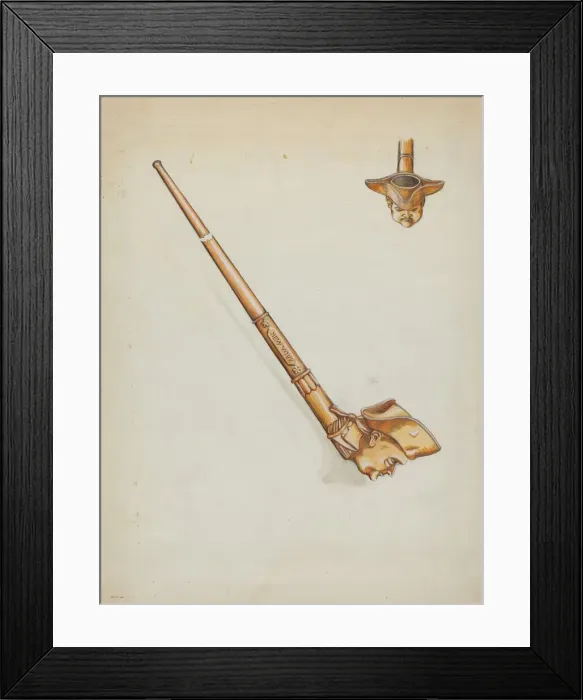 Framed Print : Pipe, c. 1936. Creator: Mabel Ritter Framed Print : Pipe, c. 1936. Creator: Mabel Ritter