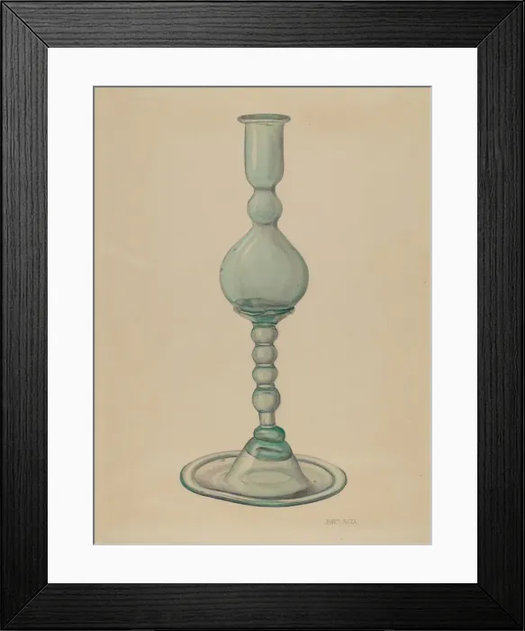 Framed Print : Candlestick, c. 1940. Creator: Janet Riza