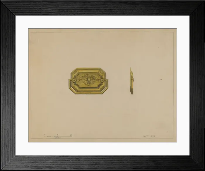 Framed Print : Drawer Pull, c. 1936. Creator: Janet Riza Framed Print : Drawer Pull, c. 1936. Creator: Janet Riza
