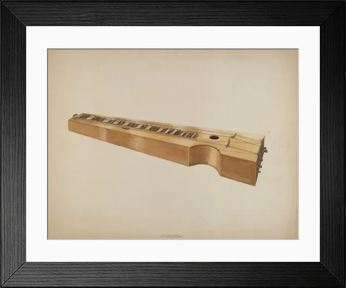 Framed Print : Psalmodicon, c. 1937. Creator: Wilbur M Rice Framed Print : Psalmodicon, c. 1937. Creator: Wilbur M Rice