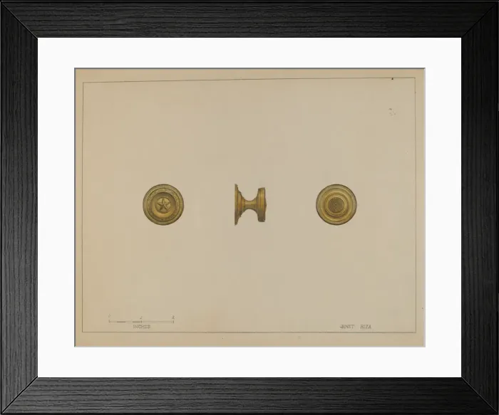 Framed Print : Drawer Pull, c. 1936. Creator: Janet Riza Framed Print : Drawer Pull, c. 1936. Creator: Janet Riza