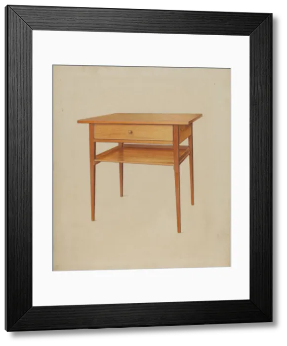 Framed Print : Shaker Table, 1937. Creator: Winslow Rich Framed Print : Shaker Table, 1937. Creator: Winslow Rich