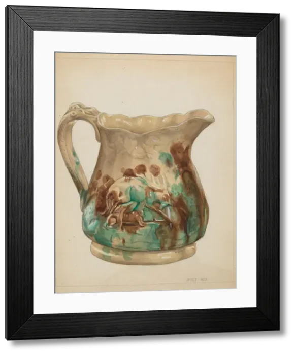 Framed Print : Pitcher, c. 1936. Creator: Janet Riza Framed Print : Pitcher, c. 1936. Creator: Janet Riza