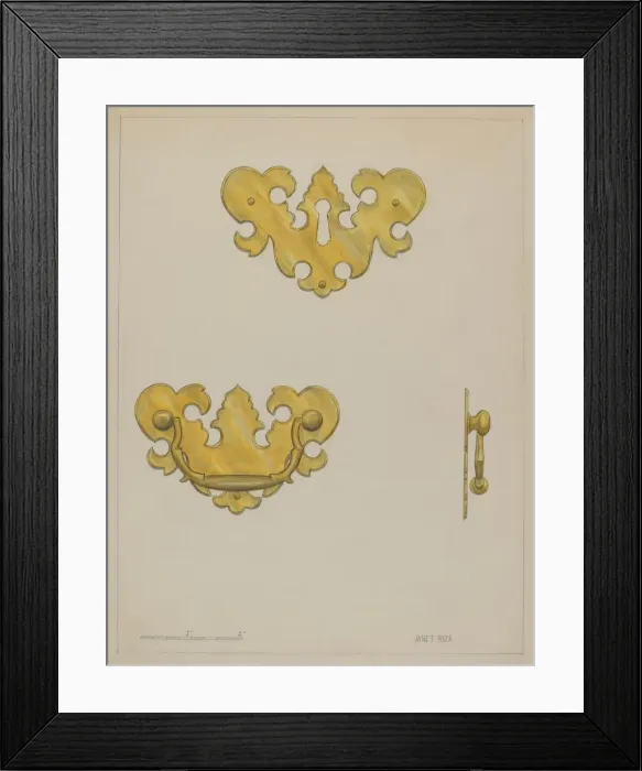 Framed Print : Drawer Pull, c. 1936. Creator: Janet Riza Framed Print : Drawer Pull, c. 1936. Creator: Janet Riza