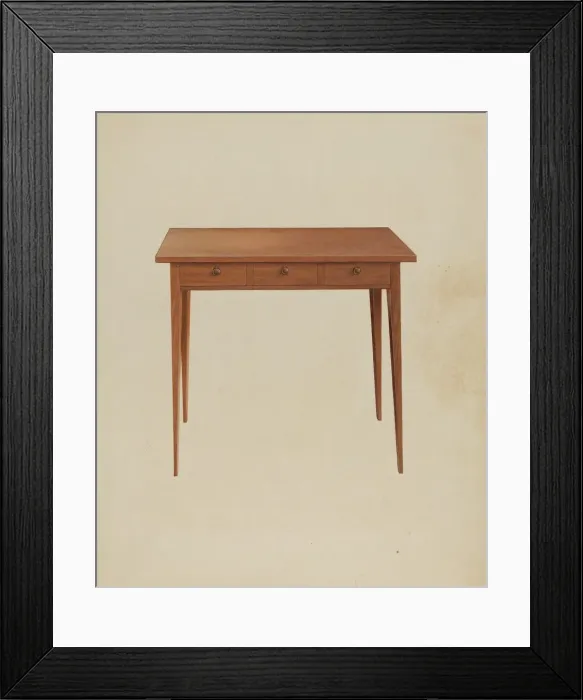 Framed Print : Shaker Table, 1938. Creator: Winslow Rich Framed Print : Shaker Table, 1938. Creator: Winslow Rich