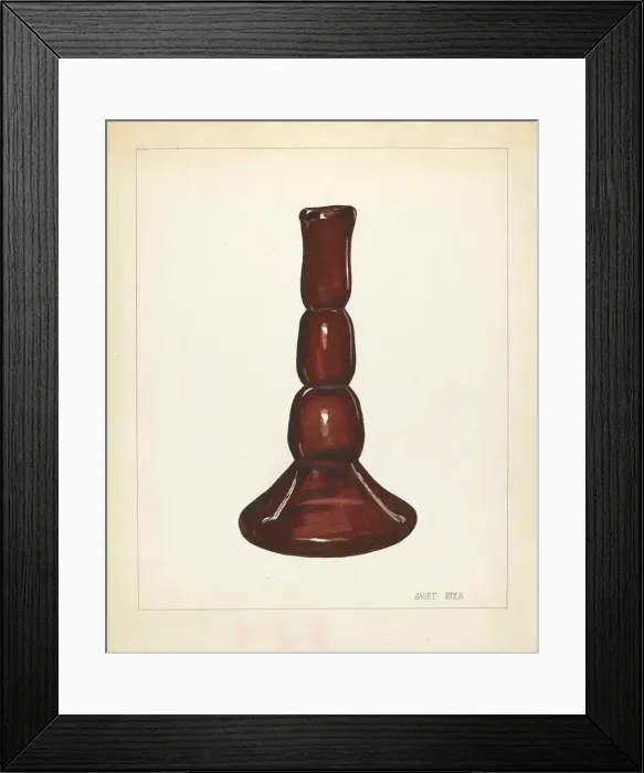 Framed Print : Candlestick, c. 1940. Creator: Janet Riza Framed Print : Candlestick, c. 1940. Creator: Janet Riza