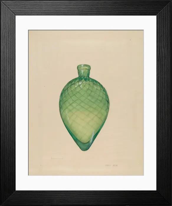 Framed Print : Flask, c. 1940. Creator: Janet Riza Framed Print : Flask, c. 1940. Creator: Janet Riza