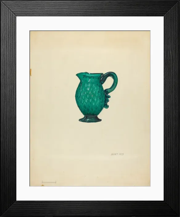 Framed Print : Cream Pitcher, c. 1940. Creator: Janet Riza Framed Print : Cream Pitcher, c. 1940. Creator: Janet Riza