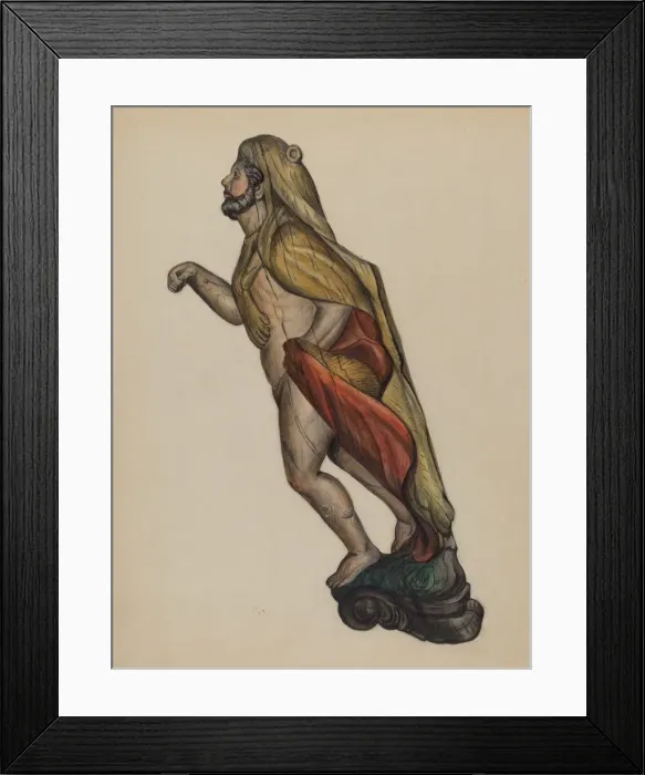 Framed Print : Figurehead: Hercules, c. 1937. Creator: Virginia Richards Framed Print : Figurehead: Hercules, c. 1937. Creator: Virginia Richards