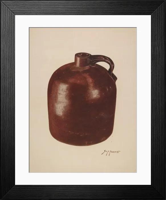 Framed Print : Pottery Jug, c. 1941. Creator: Sydney Roberts Framed Print : Pottery Jug, c. 1941. Creator: Sydney Roberts