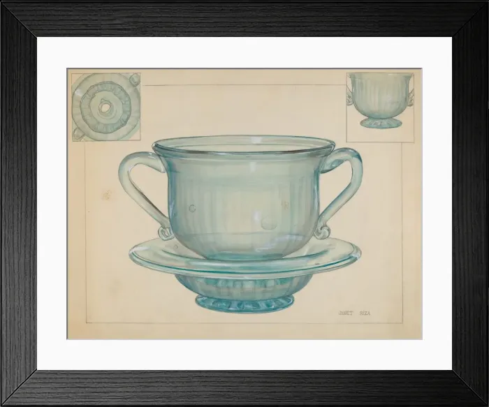 Framed Print : Flower Pot and Base, c. 1937. Creator: Janet Riza Framed Print : Flower Pot and Base, c. 1937. Creator: Janet Riza