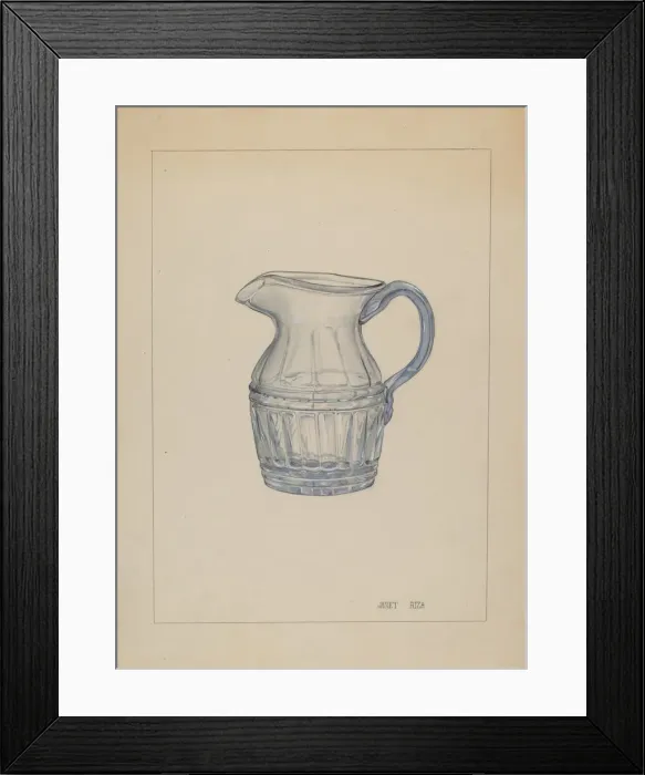 Framed Print : Cream Pitcher, c. 1937. Creator: Janet Riza Framed Print : Cream Pitcher, c. 1937. Creator: Janet Riza
