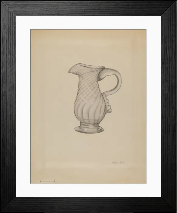 Framed Print : Cream Pitcher, c. 1936. Creator: Janet Riza
