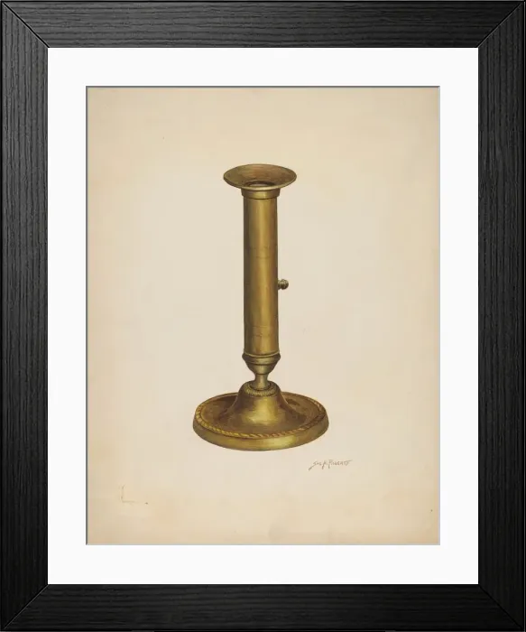 Framed Print : Candlestick, c. 1941. Creator: Sydney Roberts Framed Print : Candlestick, c. 1941. Creator: Sydney Roberts