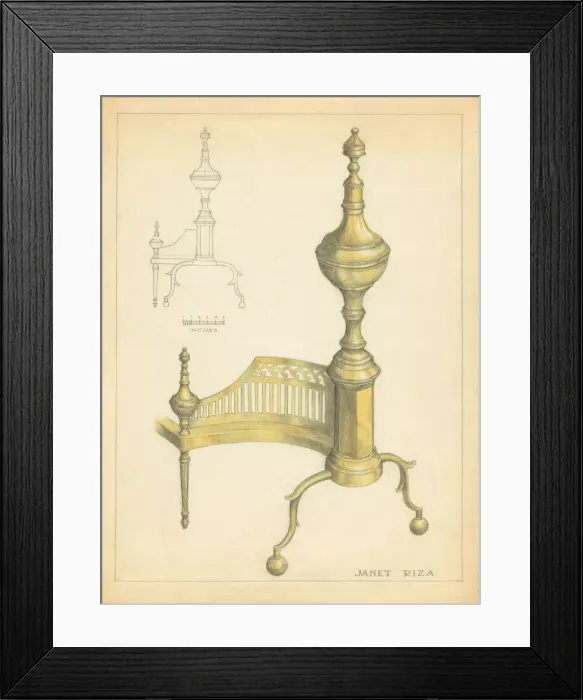 Framed Print : Andiron, 1935 / 1942. Creator: Janet Riza Framed Print : Andiron, 1935 / 1942. Creator: Janet Riza